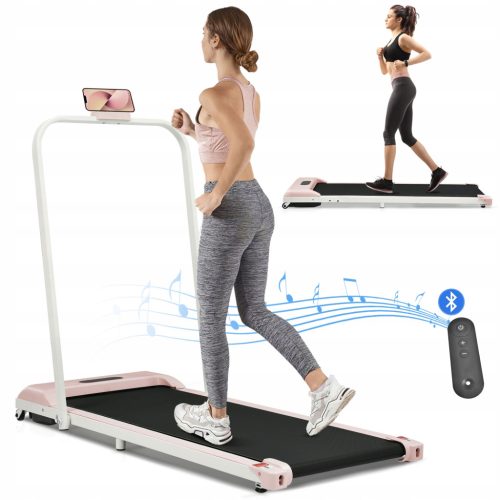  2-in-1-Heimlaufband mit LED-Anzeige, Bluetooth-Lautsprecher und Telefonhalter