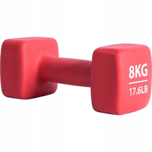  Gusseisen-Hantel, Neopren-Gewicht, Fitness, 8 kg, PURE 2 IMPROVE