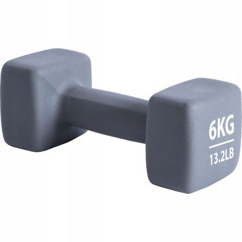  Gusseisen-Hantel, Neoprengewicht, Fitness, 6 kg, PURE 2 IMPROVE
