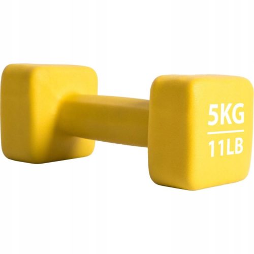  Gusseisen-Hantel, Neoprengewicht, Fitness, 5 kg, PURE 2 IMPROVE