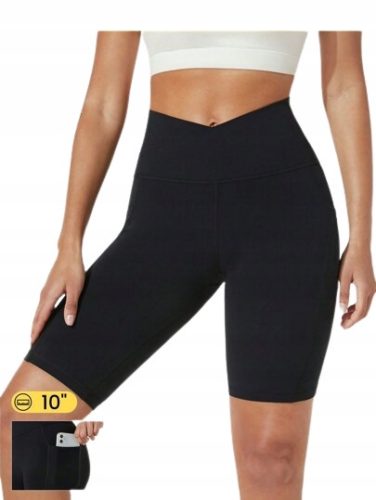  SHEIN DAMEN 3/4 SPORT-LEGGINGS SCHWARZ XL £5B