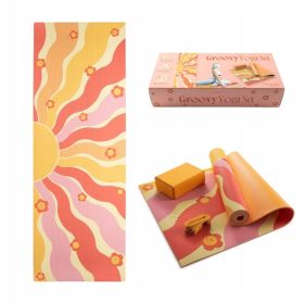  myga Groovy Yoga Set: Matte, Block, Gurt