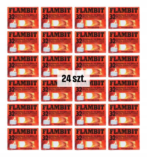  Flambit-Anzünder für Grill, Herd, Kamin, 32 Würfel - 24er Set