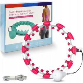    ROSA WEISSER HULA HOP ZUM GEWICHTSVERLUST MIT TRAININGSGEWICHT 46 cm