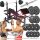  Bodybuilder-Set, 98 kg, Gusseisenbank, starke Langhantel, Hanteln, Gewichte