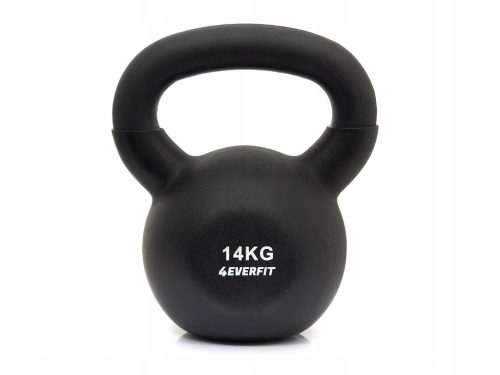  4EVERFIT Kettlebell 14 kg Gewichtshantel Gusseisen-Neoprenhülle