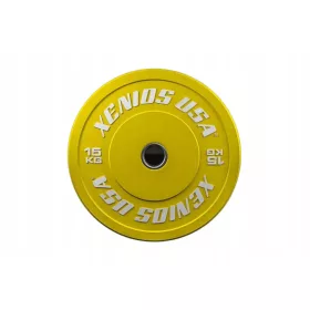  Xenios USA Gewicht Gummiplatte gelb mit Stahlring 5cm 15 kg
