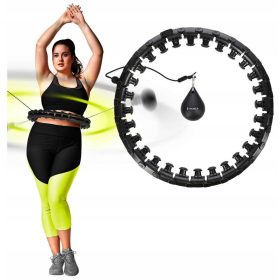    HMS Hula Hop faltbar mit Massagegerät mit Einsätzen + Gewicht