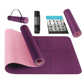    GYMNASTIKMATTE FÜR FITNESS-YOGA, WASSERDICHT, RUTSCHFEST, 183x61x0,6 CM