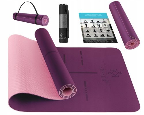  GYMNASTIKMATTE FÜR FITNESS-YOGA, WASSERDICHT, RUTSCHFEST, 183x61x0,6 CM