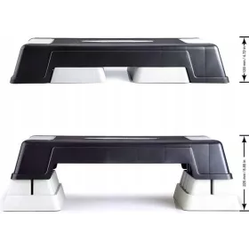    2-Stufen-Aerobic-Stepper mit verstellbarer Höhe + Body&Mind-Matte