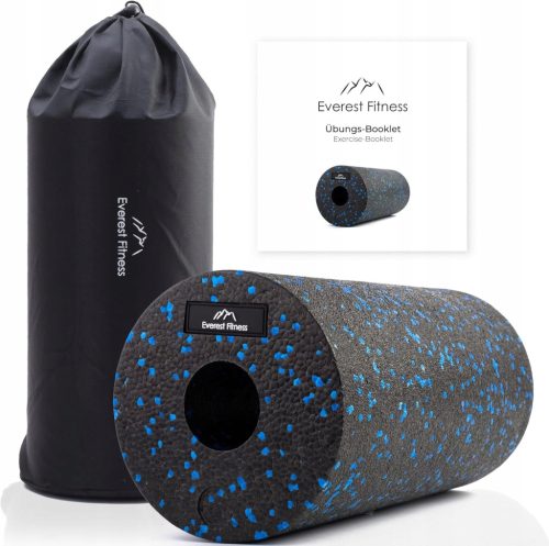  Wirbelsäulen-Faszien-Massagerolle 30 cm, mittelhart, schwarz/blau