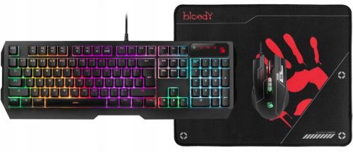  Tastatur + Maus + Pad A4TECH BLOODY USB B1700 Bloody Bundle