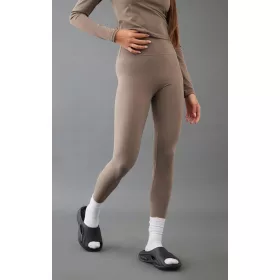    BRAUNE KLASSISCHE SPORT-LEGGINGS, PASSFORM PRETTYLITTLETHING 38