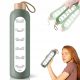  MOTIVIERENDE GLAS-WASSER-TRINKFLASCHE, WASSERFLASCHE MIT MESSGERÄT, 1L 1000ML