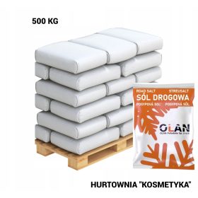    Streusalz mit Anti-Klippmittel 500kg für Parkflächen, Gehwege, Straßen, Winterpalette