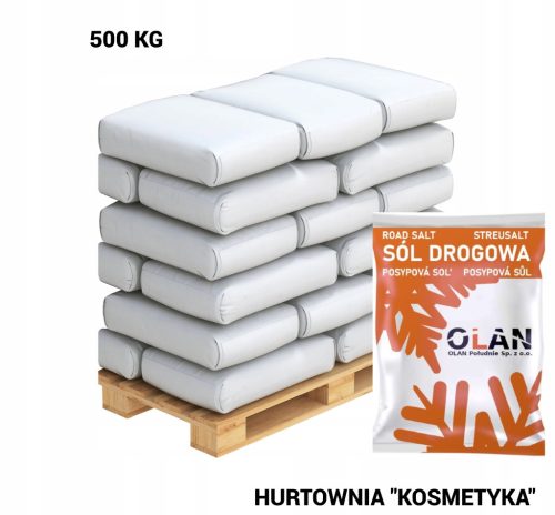  Streusalz mit Anti-Klippmittel 500kg für Parkflächen, Gehwege, Straßen, Winterpalette