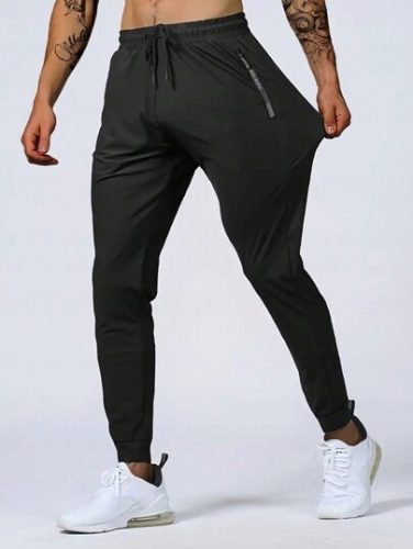  SHEIN HERREN-SPORTHOSE, SCHWARZ, LANG M £5A