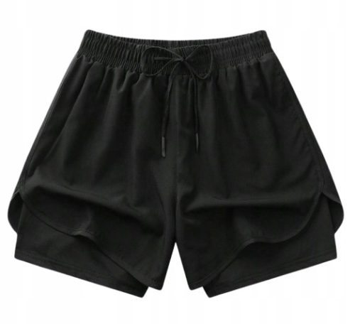  SHEIN SCHWARZE SPORTSHORTS FÜR DAMEN, KURZE L