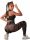  SHEIN SPORTLEGGINGS BRAUN SCHWARZ MIT MUSTER L Ł5A