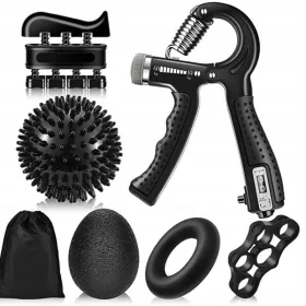  6-in-1-Set mit verstellbarem Handgreifer. Inklusive Zähler