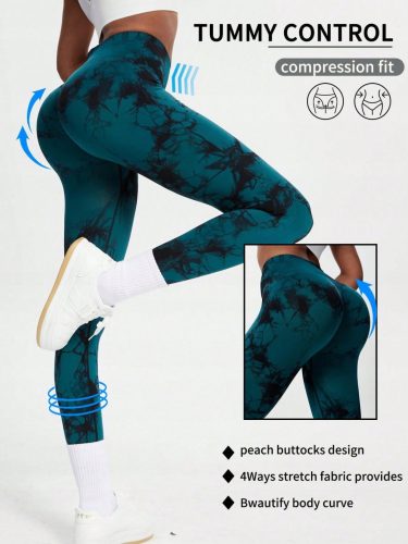  SHEIN Damen-Fitness-Lauf-Sport-Leggings mit hoher Taille, M