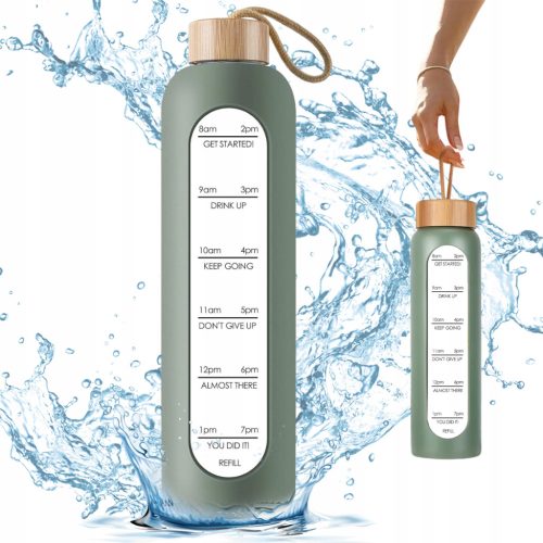  SPORTFLASCHE 1L MOTIVIERENDE WASSERFLASCHE 32OZ TUBE MIT SILIKONGRIFF