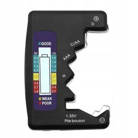    Batterietester mit Digitalanzeige für 1,5 V und 9 V Batterien, ca