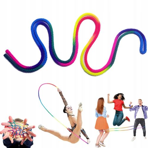  3 m Nylon-Gymnastikseil, bunter Farbverlauf, Fitnesszubehör