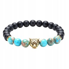    Stretch-Naturstein-Yoga-Armreif, 16,8–20,8 cm großes Perlenarmband