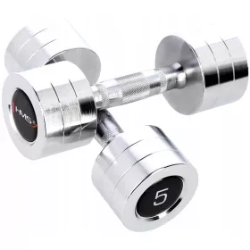  Solid Chrome Trainingshanteln SOLID 2x5kg Fitnessübungen