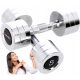 Satz Chromhanteln HMS Hantel 2x5kg Fitness Crossfit Übungen