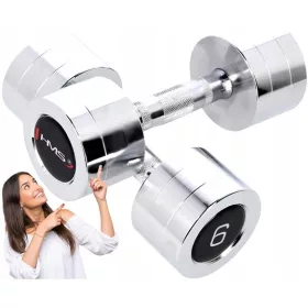  Chromhanteln HMS CHD06 2x6kg Hanteln Sport Gym Training