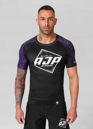  Technisches Pitbull Rashguard Performance Pro-Trikot für Herren + großes AJC-Logo
