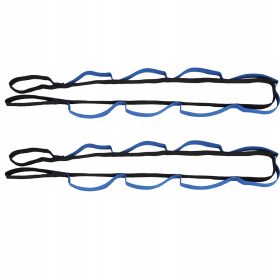  Yoga-Gürtel 2 Stück 8-Ring-Übungsgürtel schwarz blau