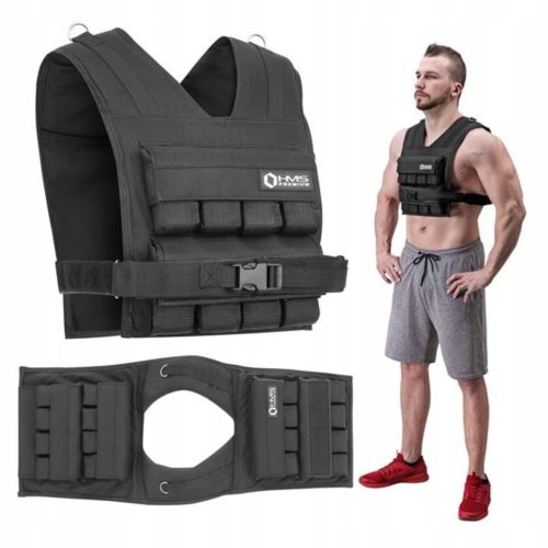  Schwarze Gewichtstrainingsweste 16 kg HMS KTO16