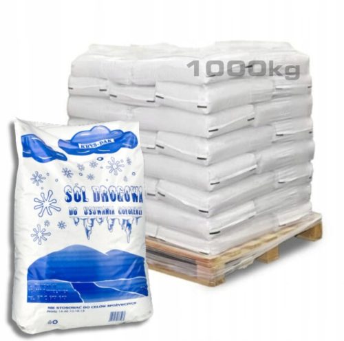  KŁODAWSKA Streusalz mit Anti-Klumpmittel 25 kg für Schnee, Eis und Raureif