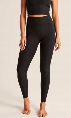  ABERCROMBIE&FITCH SCHWARZE LEGGINGS 7/8 (XS)