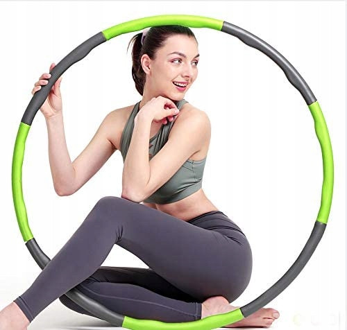  HULA-HOP-SCHAUM 8-TEILIG FALTBAR SPORT FITNESS GRAU-GRÜN