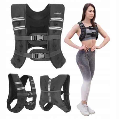  Schwarze Gewichtstrainingsweste 5 kg HMS KTO05