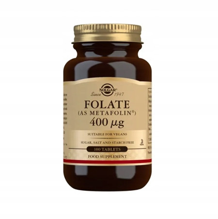 Solgar Folsäure (Metafolin) 400 µg (50 Tabletten) - Wichtiger Nährstoff für die ganze Familie