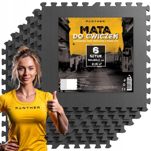  SCHUTZMATTE GUMMI-BODENPUZZLE FÜR DAS FITNESSRAUM FÜR AUSRÜSTUNG 6 STÜCK 60x60