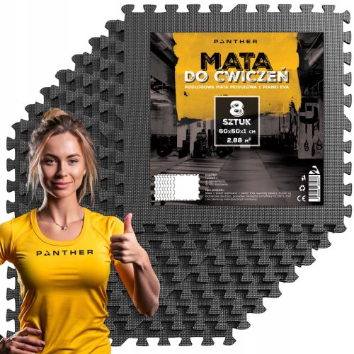  SCHUTZMATTE GUMMI-BODENPUZZLE FÜR DAS FITNESSRAUM FÜR AUSRÜSTUNG 8 STÜCK 60x60