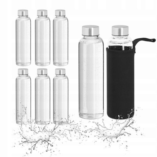  Relaxdays Trinkflasche mit Stahldeckel