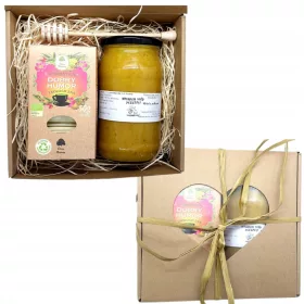    Geschenkset für gute Laune und Gesundheit, Geschenkset mit Honig und Tee