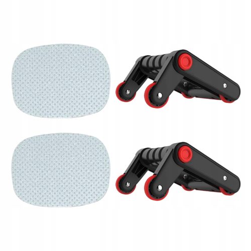  4 Räder Ab Roller Fitnessgerät mit Matte, geräuschloser Bauchroller für