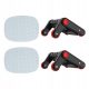  4 Räder Ab Roller Fitnessgerät mit Matte, geräuschloser Bauchroller für