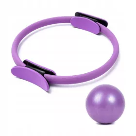  Pilates-Set mit Reifen, Miniball und Gummiband