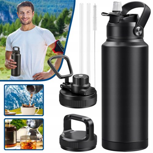  VAKUUM-ISOLIERTE EDELSTAHLFLASCHE FÜR KALTE ODER HEISSE GETRÄNKE