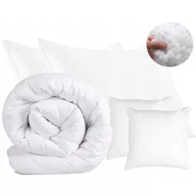   Antiallergische Ganzjahresdecke mit 4 Kissen Quilted Komfort - hypoallergen